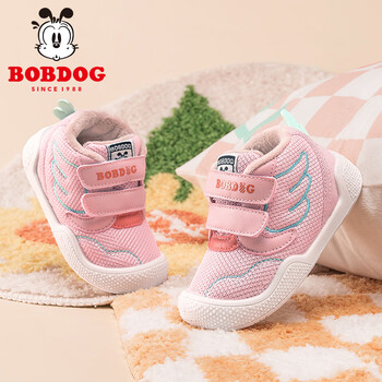 BoBDoG 巴布豆 学步鞋冬季新款棉鞋宝宝高帮保暖加绒母婴玩具类商品-全利兔-实时优惠快报