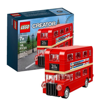 乐高（lego)积木方头仔 迷你伦敦巴士40220儿童拼插积木玩具