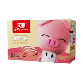 方广 儿童零食 宝宝肉松 含钙营养 无抗生素 原味猪肉酥 盒装 84g (10小袋分装）