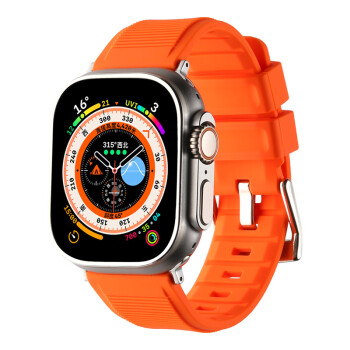 岚亨 适用AppleWatch Ultra液态硅胶表带苹果手表iwatch8/7/6/SE/5数码类商品-全利兔-实时优惠快报