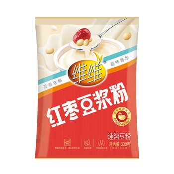 维维 营养早餐 速溶即食冲饮代餐 非转基因大豆 红枣豆浆粉330g食品类商品-全利兔-实时优惠快报