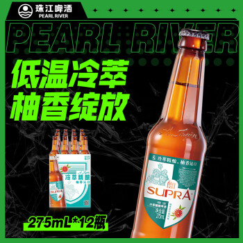 珠江啤酒（PEARL RIVER）【汪苏泷代言】10.5°P 雪堡冷萃 精酿啤酒 275mL 12瓶 整箱装