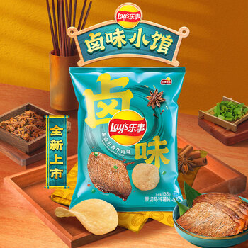 PLUS会员：Lay's 乐事 薯片 酱卤五香牛肉味 135克全利兔-实时优惠快报