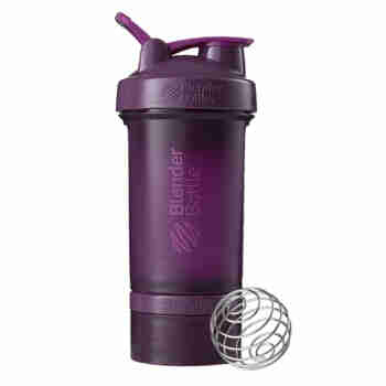 美国Blender Bottle组合摇摇杯PROSTAK 22oz带2容器盒健身代餐摇瓶 塑料杯 PROSTAK 22oz - 紫色