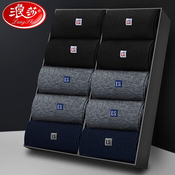 Langsha 浪莎 FC006 男士休闲商务袜 10双装服饰鞋包类商品-全利兔-实时优惠快报