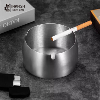 墨斗鱼 不锈钢烟灰缸防飞灰防风加厚金属家具家装类商品-全利兔-实时优惠快报