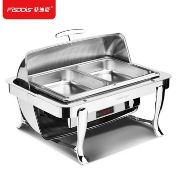 菲迪斯fisddis304不锈钢自助餐炉电加热加厚自助餐保温炉酒店布菲炉