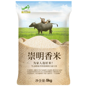 雪龙瑞斯 上海香米 崇明大米  5kg 一级粳米 真空包装 10斤装 一年一季