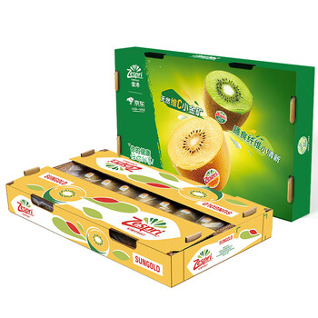 佳沛（zespri）新西兰阳光金奇异果25-27个原箱 特大果 单果约120-145g 生鲜水果