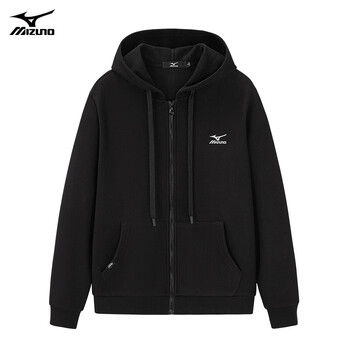 Mizuno 美津浓 户外休闲卫衣男春秋冬季连帽开衫加绒加厚外套男纯色宽松服饰鞋包类商品-全利兔-实时优惠快报