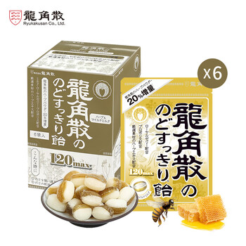 京东PLUS：龍角散 龙角散 蜂胶牛奶味 草本润喉糖 88g*6袋食品类商品-全利兔-实时优惠快报