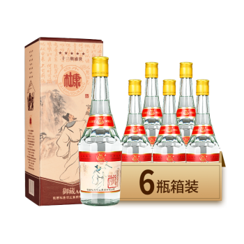 【中华老字号】白水杜康 浓香型 52度高度白酒 粮食酒 御藏A6 450ml*6瓶装