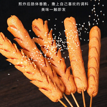 年货送礼双润煎烤旺油炸香肠街头铁板烧烤肠煎肠淀粉肠原味50克根10根