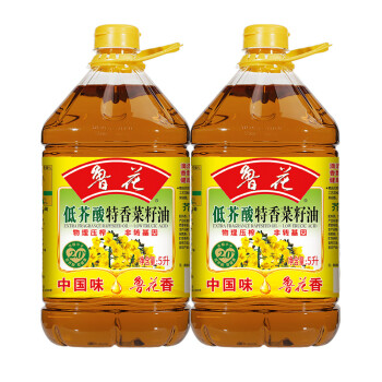 luhua 鲁花 低芥酸特香菜籽油5LX2 非转基因 粮油 食用油  压榨