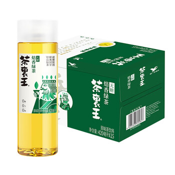 统一 茶里王 无糖绿茶 径山绿茶 420ml*15瓶 （新老包装交替发货）全利兔-实时优惠快报