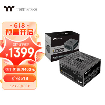 Tt（Thermaltake）额定1200W 钢影Toughpower GF3 电脑电源（原生PCIe5.0/ATX3.0规范/80PLUS金牌/40显卡）