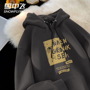 雪中飞 男士春秋新款百搭印花连帽卫衣 两件装服饰鞋包类商品-全利兔-实时优惠快报