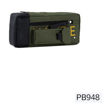 爱好（AIHAO）铅笔文具盒大容量帆布透明网纱笔袋【PB948-军绿】