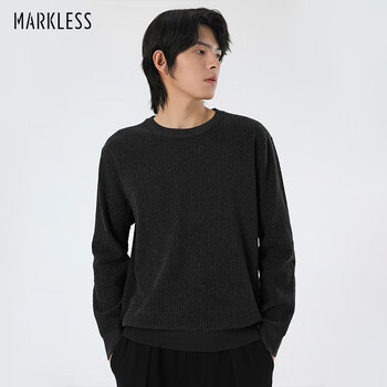 Markless 男秋冬保暖休闲圆领毛衫服饰鞋包类商品-全利兔-实时优惠快报