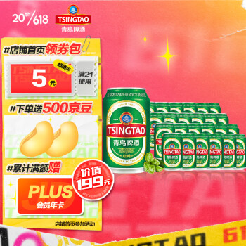 青岛啤酒（TsingTao）经典11度330ml*24听 整箱装（新老包装随机发货）