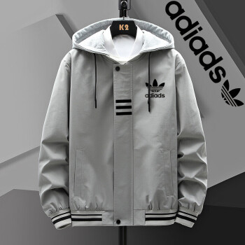 阿迪达斯adidas潮男运动外套男连帽夹克2022春季新款国潮宽松韩版