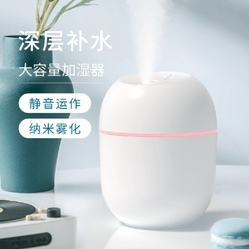 BEHOO 倍呵 加湿器 卧室迷你家用办公室桌面车载低噪上加水小型usb空气加湿器 水滴白色插电款全利兔-实时优惠快报