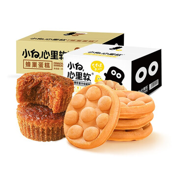 有券的上：小白心里软 蜂巢面包 350g+鸡蛋仔 288g食品类商品-全利兔-实时优惠快报
