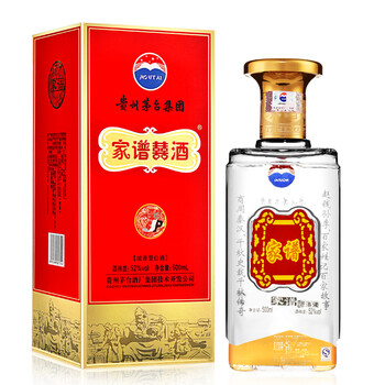 MOUTAI 茅台 集团 2012年 家谱酒 囍酒 浓香型白酒 52度 500ml*1瓶 飞天祥龙礼盒酒水全利兔-实时优惠快报