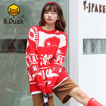 B.Duck 圆领毛衣女装上衣服饰鞋包类商品-全利兔-实时优惠快报