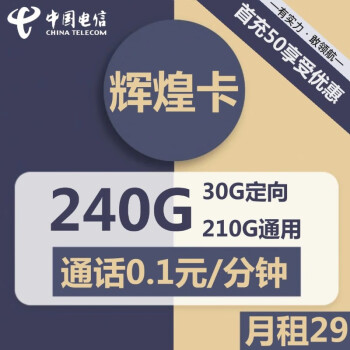 中国电信 辉煌卡数码类商品-全利兔-实时优惠快报