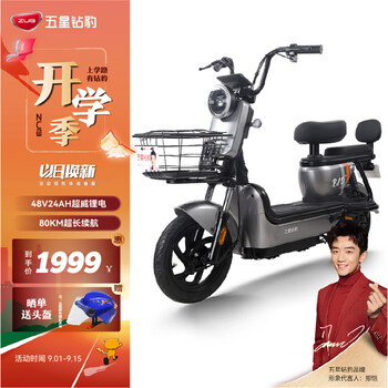 ZUB 五星钻豹 B10 plus 新国标电动自行车 TDT94-1Z全利兔-实时优惠快报