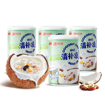 Nanguo 南国 海南特产255g*4罐不添加白砂糖椰奶清补凉绿豆植物蛋白谷物饮料食品类商品-全利兔-实时优惠快报
