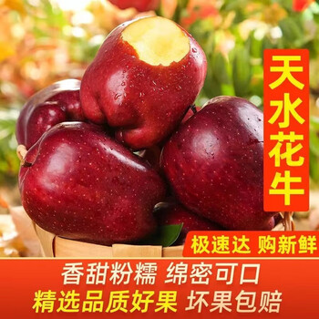 蜜企味 甘肃天水花牛苹果 10斤装 单果80-90mm 精选特大果食品类商品-全利兔-实时优惠快报