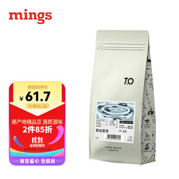 TO 埃塞俄比亚 耶加雪菲 水洗 轻度烘培 手冲咖啡豆 200g食品类商品-全利兔-实时优惠快报