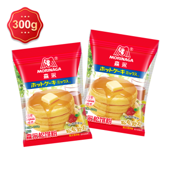 森永（Morinaga）松饼粉小麦预拌粉华夫饼粉自制早餐烘焙原料方便快速 松饼粉300g*2