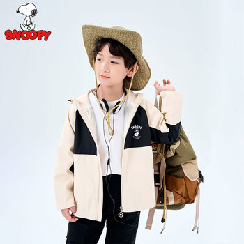 SNOOPY 史努比 儿童连帽外套 冲锋衣母婴玩具类商品-全利兔-实时优惠快报