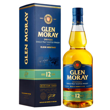 格兰莫雷（Glen Moray）12年 斯佩塞 单一麦芽威士忌 洋酒700ml 单瓶装 