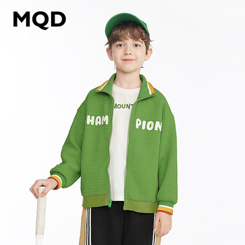 MQD 马骑顿 男童翻领字母外套 松绿母婴玩具类商品-全利兔-实时优惠快报