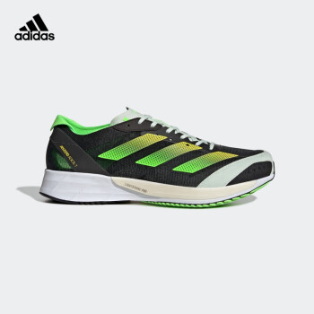 adidas阿迪达斯官网ADIZERO ADIOS 7 M男子减震跑步运动鞋GY8409 黑/绿/黄 41(255mm)