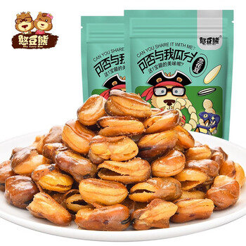 限移动端、京东百亿补贴：憨豆熊 兰花豆袋装牛肉味蚕豆休闲零食炒货坚果干果小吃特产 牛肉味兰花豆500g*4袋全利兔-实时优惠快报