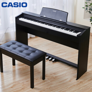 卡西欧（CASIO）电钢琴88键重锤数码钢琴家居立式PX-770BK套装专业家庭教学