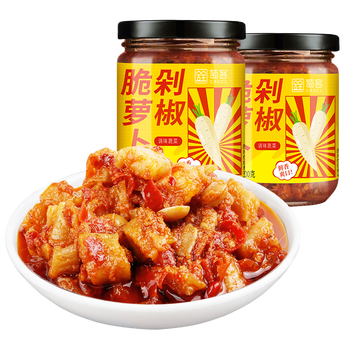 CRUCL 萄客 剁椒脆萝卜 200g*2瓶食品类商品-全利兔-实时优惠快报