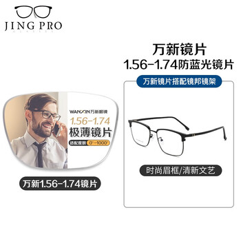 winsee 万新 1.67MR-7超薄防蓝光镜片+JingPro镜邦超轻钛架（多款可选）全利兔-实时优惠快报