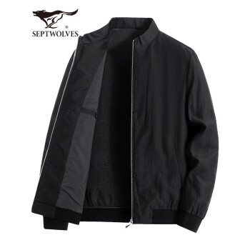 七匹狼 夹克男外套潮 001(黑色)-1526 175/92A(XL)服饰鞋包类商品-全利兔-实时优惠快报