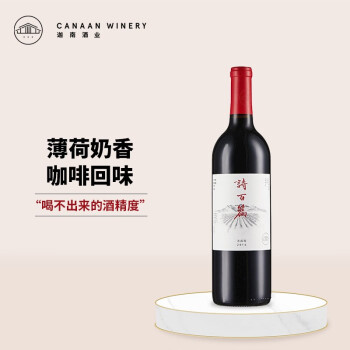 诗百篇（SHIBAIPIAN）贾静雯推荐红酒2018年优选赤霞珠干红葡萄酒750ml顺丰酒庄直发 单支装