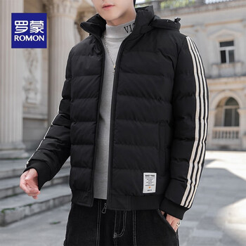 ROMON 罗蒙 冬季加绒加厚款休闲运动品牌棉服服饰鞋包类商品-全利兔-实时优惠快报
