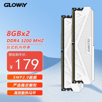 光威（Gloway）套装 DDR4 3200 16G/32G/64G 台式机内存 天策系列-皓月白 16GB(8Gx2) 3200