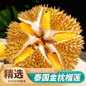 百亿补贴：落沙园 金枕榴莲 3-4斤全利兔-实时优惠快报