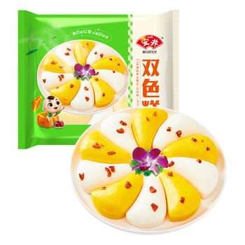 Anjoy 安井 双色糕 280g 南瓜味发糕 健康早餐糕点 加热速食蒸糕面点食品类商品-全利兔-实时优惠快报