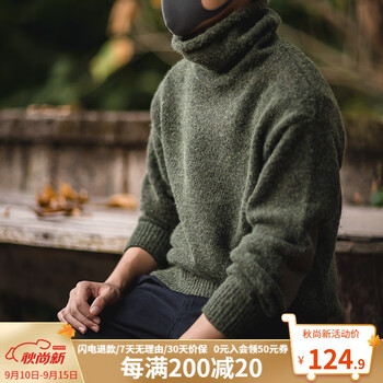MADEN 马登 美式复古纯色保暖高领针织衫 TS1901294服饰鞋包类商品-全利兔-实时优惠快报